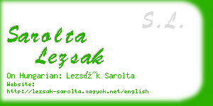 sarolta lezsak business card